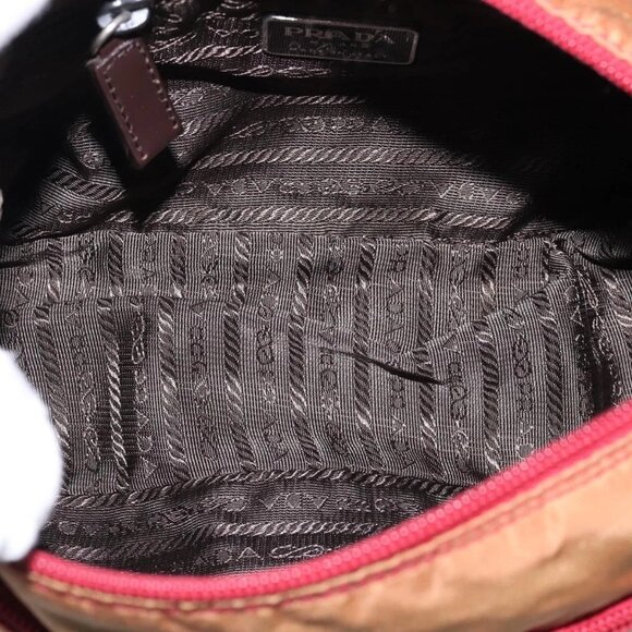 PRADA Shoulder Bag Nylon Red Silver Auth - Picture 12 of 16